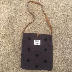PINK Victoria’s Secret Polka Dot Gray Bag